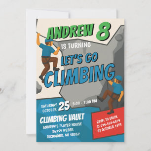 Persönliche Rock Climbing Geburtstagsparty-Einladu Einladung