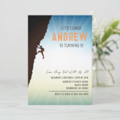 Persönliche Rock Climbing Geburtstagsparty Einladung (Stehend Vorderseite)