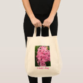 Persönliche rosa Hyazinthen Blumen Canvas-Taschen Tragetasche (Vorderseite (Produkt))