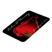 Persönliche Rote Rose Magnet (Linke Seite)