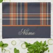 Persönliche Rustikale Weihnachten/Winter kariert Geschirrtuch (Gefaltet)