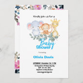 Persönliche Safari Baby Dusche Einladung (Vorne/Hinten)