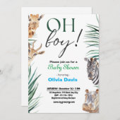 Persönliche Safari Baby Dusche Einladung (Vorne/Hinten)