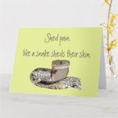 Persönliche Schlangenumstellung wird gut Karte (Gelbe Blume)