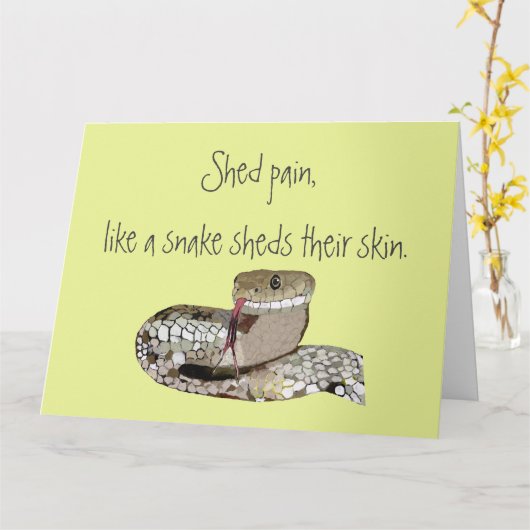 Persönliche Schlangenumstellung wird gut Karte (Gelbe Blume)