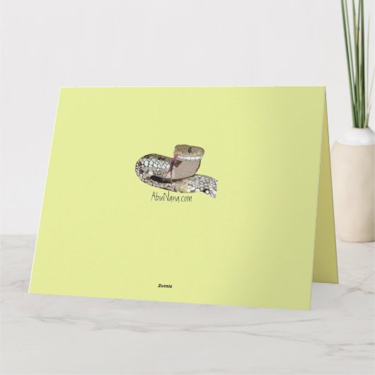 Persönliche Schlangenumstellung wird gut Karte (Rückseite)