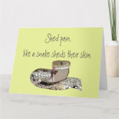 Persönliche Schlangenumstellung wird gut Karte (Vorderseite)