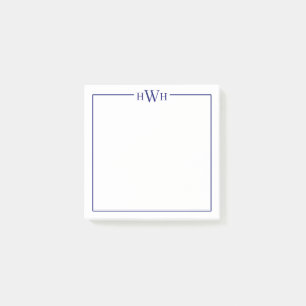 Persönliche Schreibwaren mit monogrammierten Rand Post-it Klebezettel