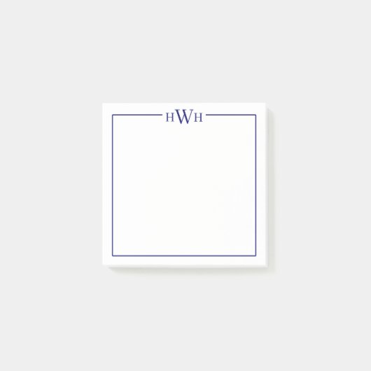 Persönliche Schreibwaren mit monogrammierten Rand Post-it Klebezettel (Vorderseite)