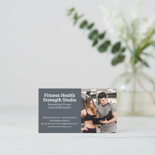 Persönliche Schulung über Kundenergebnisse Visitenkarte (Stehend Vorderseite)