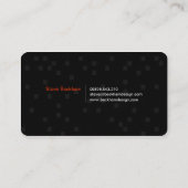 Persönliche schwarze Visitenkarte (Rückseite)