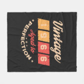 Persönliche sechzig Vintage 60. Geburtstagsfeier Fleecedecke (Vorderseite (Horizontal))