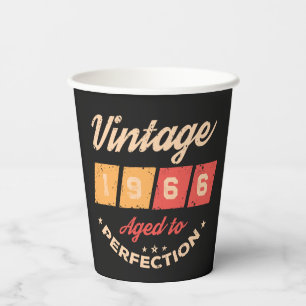 Persönliche sechzig Vintage 60. Geburtstagsfeier Pappbecher