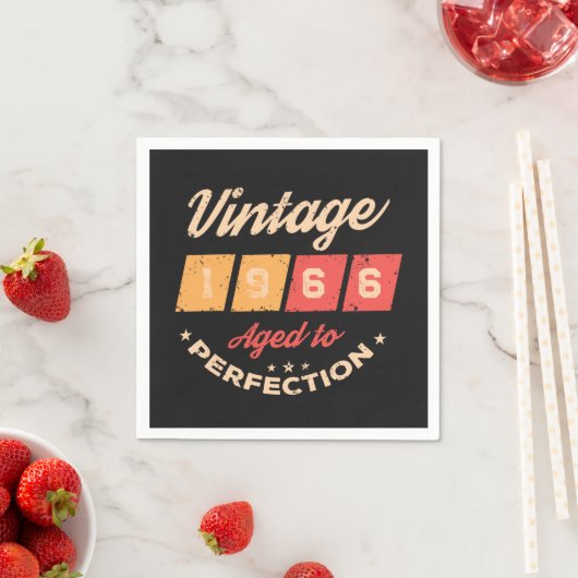 Persönliche sechzig Vintage 60. Geburtstagsfeier Serviette (Beispiel)
