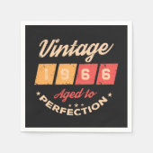 Persönliche sechzig Vintage 60. Geburtstagsfeier Serviette (Vorderseite)
