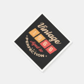 Persönliche sechzig Vintage 60. Geburtstagsfeier Serviette (Ecke)