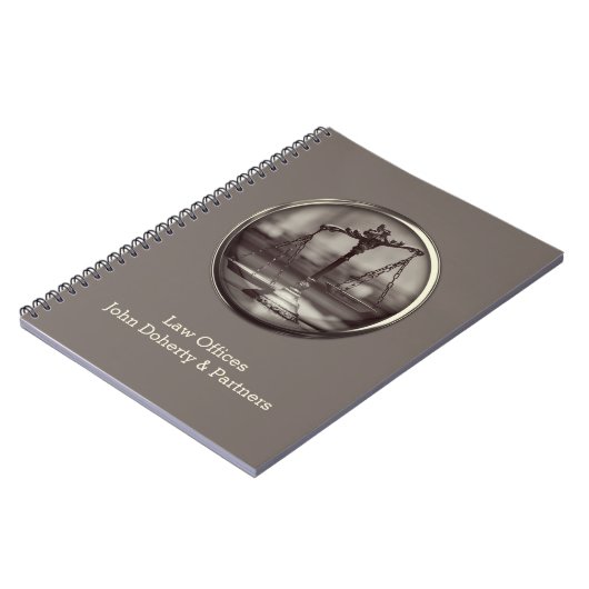 Persönliche Sepia-Skala | Rechtsanwalt Notizblock (Linke Seite)