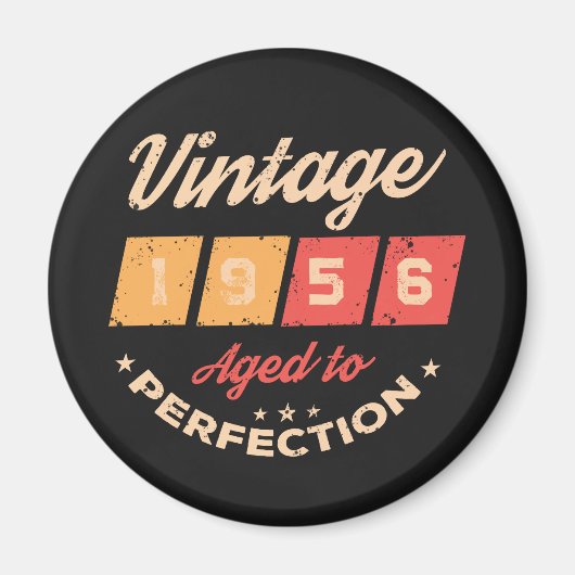 Persönliche siebzig vintage 70. Geburtstagsfeier Magnet (Vorne)