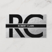 Persönliche silberne Folien-Visitenkarte Visitenkarte (Vorderseite)