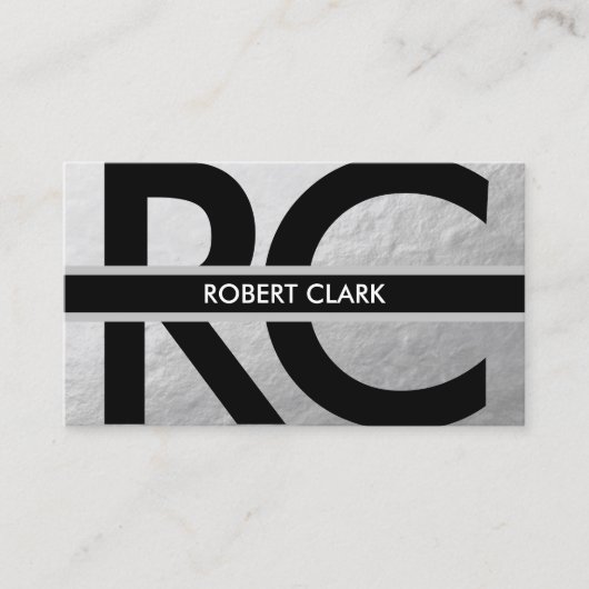 Persönliche silberne Folien-Visitenkarte Visitenkarte (Vorderseite)