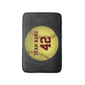 Persönliche Softball-Kunst Badematte (Vorderseite Vertikal)