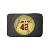 Persönliche Softball-Kunst Badematte (Vorderseite)