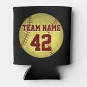 Persönliche Softball-Kunst Dosenkühler (Vorderseite)