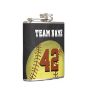 Persönliche Softball-Kunst Flachmann (Rechts)