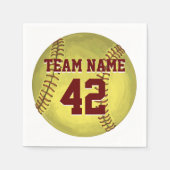 Persönliche Softball-Kunst Serviette (Vorderseite)