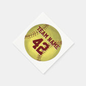 Persönliche Softball-Kunst Serviette (Ecke)