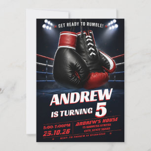 Persönliche Sport-Boxing-Geburtstagsfeier Einladung