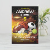 Persönliche Sportveranstaltungen - Gedruckte Einla Einladung (Stehend Vorderseite)