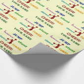 Persönliche Sprungs-Bremsungs-Schlag-Cheerleader Geschenkpapier (Ecke)