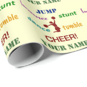 Persönliche Sprungs-Bremsungs-Schlag-Cheerleader Geschenkpapier (Rolleneckpunkt)