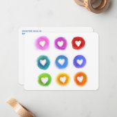 Persönliche Stationerie: Herz der Liebe Rainbow Mitteilungskarte (Vorderseite/Rückseite Beispiel)