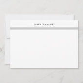 Persönliche Stationierung moderner Schwarz-Weiß-Gr Mitteilungskarte (Vorderseite)