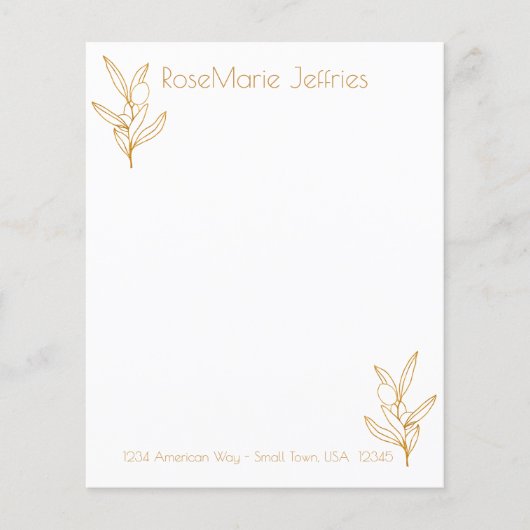 Persönliche Stationierung von Gold- und Weißölen (Vorderseite)