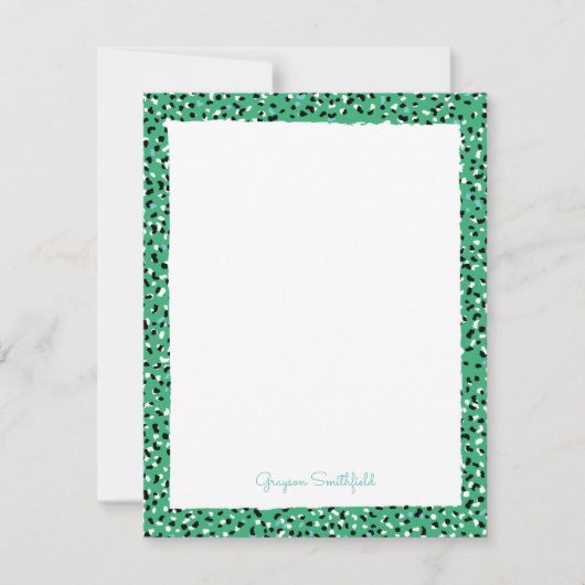 Persönliche Stationierungskarte für grünen Schneel Einladung (Vorderseite)