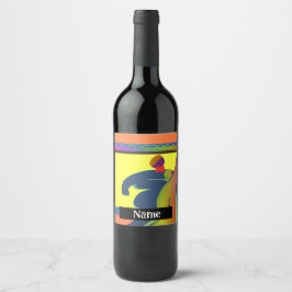 Persönliche Stroll-Zahlen Weinetikett