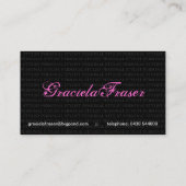 Persönliche Stylist-Geschäfts-Karte Visitenkarte (Rückseite)