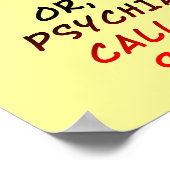 Persönliche Symptome Funny Poster Zeichen (Ecke)