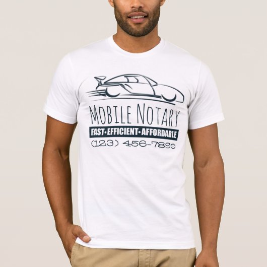 Persönliche Telefonnummer des öffentlichen mobilen T-Shirt (Vorderseite)