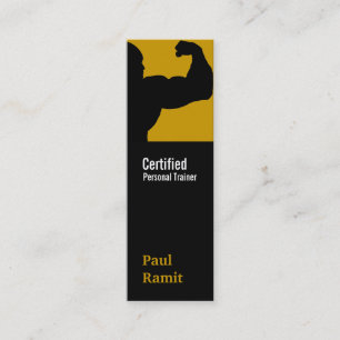 Persönliche Trainer-Brown-Vertikale-Visitenkarte Mini Visitenkarte