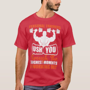 Persönliche Trainer drängen Sie auf Workout-Fitnes T-Shirt