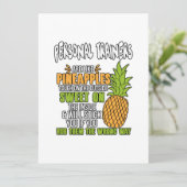 Persönliche Trainer sind wie Ananas. Feiertagskarte (Stehend Vorderseite)