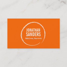 PERSÖNLICHE TRAINER SKETCH-LOGIEN auf Orange Visitenkarte