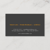 PERSÖNLICHE TRAINER SKETCH-LOGIEN auf Orange Visitenkarte (Rückseite)