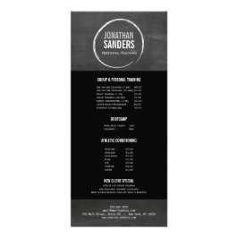 PERSÖNLICHE TRAINER SKETCH LOGO Rack Card Werbekarte