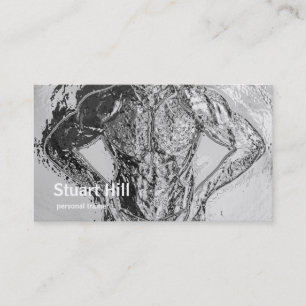 Persönliche Trainer-u. Fitness-Chrom-Muskeln Visitenkarte