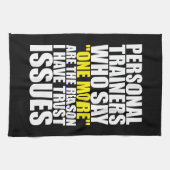 Persönliche Trainer und Vertrauens-Fragen - Geschirrtuch (Horizontal)